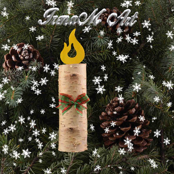 Ръчно изработени изделия от дърво Коледа и Нова година  Ръчно изработени изделия от дърво Сувенир Свещ Бреза